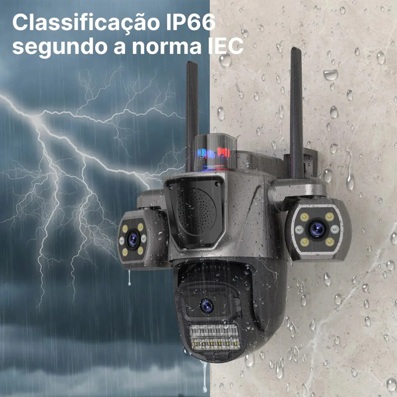 Câmera com classificação de proteção IP66